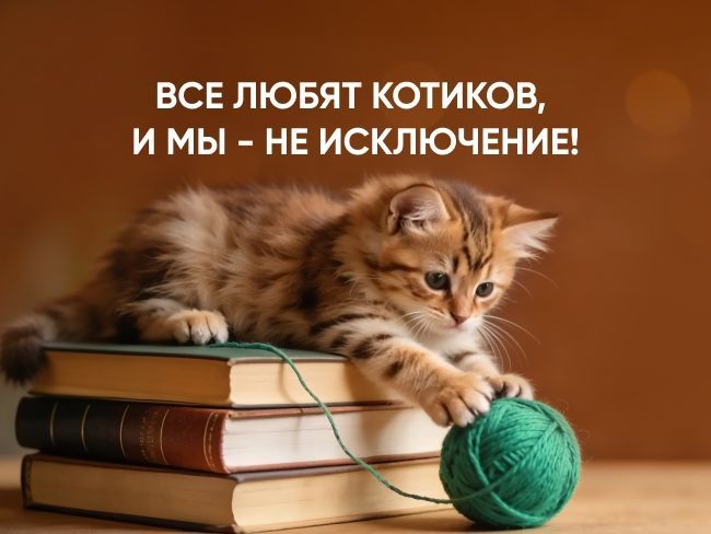 Все любят котиков, и мы — не исключение! 