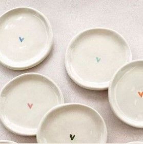Тарелка "Сердечко", глина . d 10+15 cv-