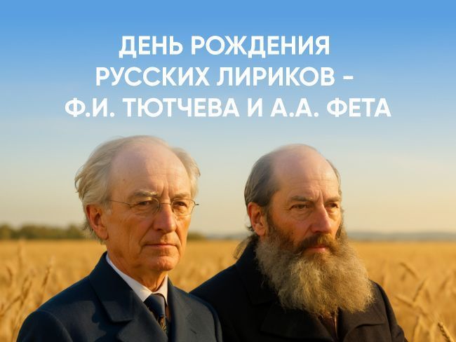 День рождения русских поэтов: Ф.И. Тютчева и А.А.Фета. Подборка стихов о Родине, любви и долге