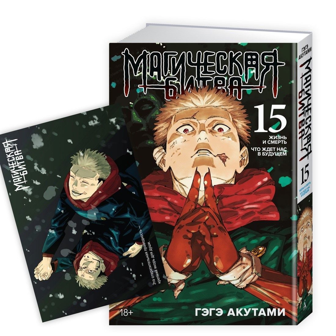 «Магическая битва. Кн. 15» + Открытка «Итадори и Сукуна» (комплект)